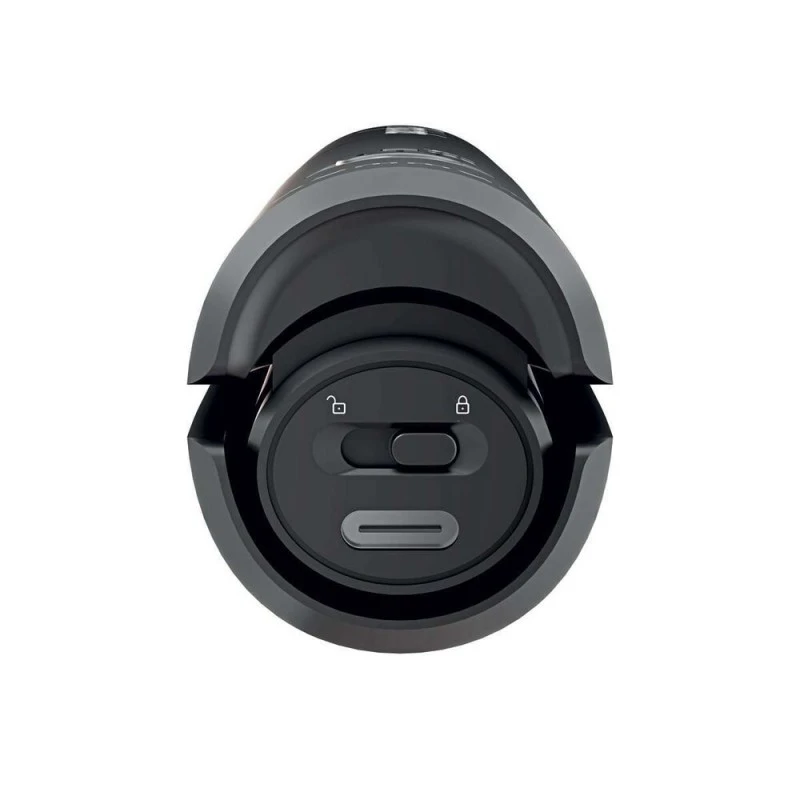 GammaPiu X-Hybrid, Черна - Безкабелна мини-преса за коса